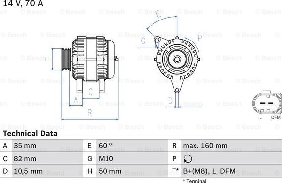 BOSCH 0 986 042 640 - Генератор autozip.com.ua