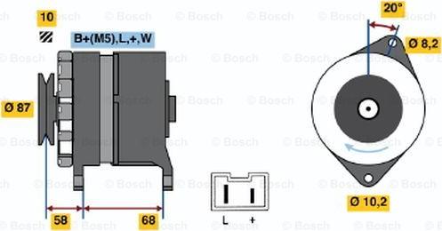 BOSCH 0 986 042 061 - Генератор autozip.com.ua