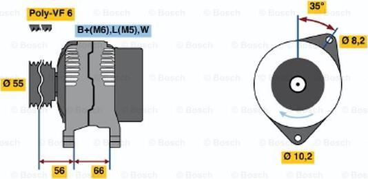 BOSCH 0 986 042 141 - Генератор autozip.com.ua