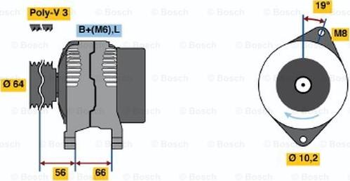 BOSCH 0 986 042 121 - Генератор autozip.com.ua