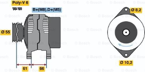 BOSCH 0 986 042 171 - Генератор autozip.com.ua