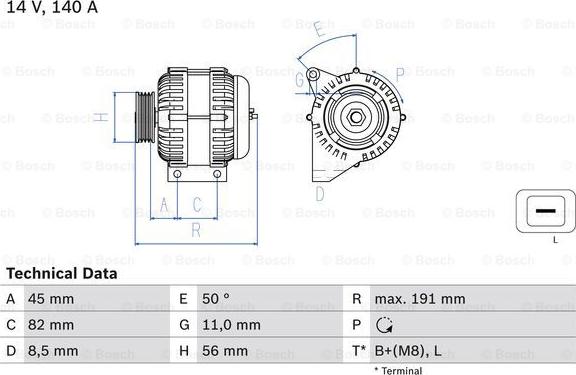 BOSCH 0 986 042 840 - Генератор autozip.com.ua