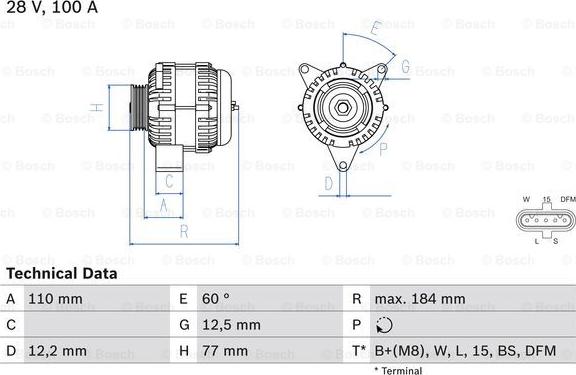 BOSCH 0 986 042 390 - Генератор autozip.com.ua