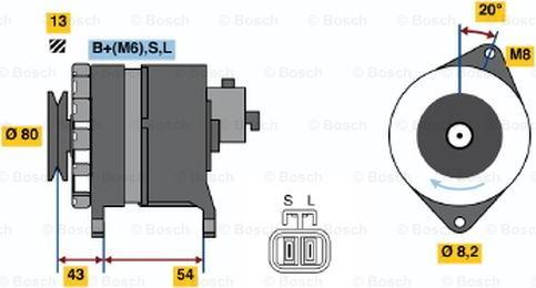 BOSCH 0 986 042 311 - Генератор autozip.com.ua