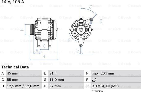 BOSCH 0 986 042 780 - Генератор autozip.com.ua