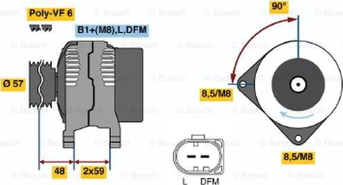 BOSCH 0 986 047 350 - Генератор autozip.com.ua