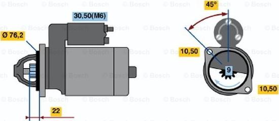 BOSCH 0 986 019 970 - Стартер autozip.com.ua