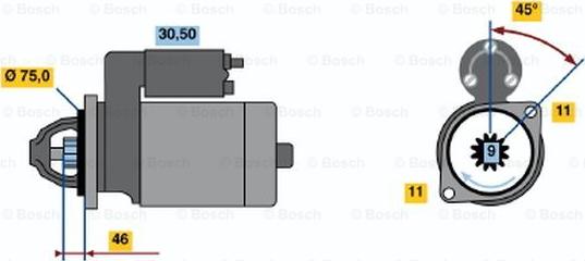 BOSCH 0 986 019 061 - Стартер autozip.com.ua