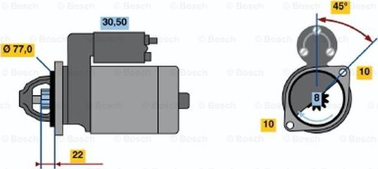 BOSCH 0 986 019 081 - Стартер autozip.com.ua