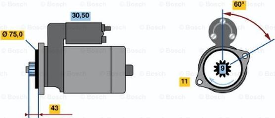 BOSCH 0 986 019 071 - Стартер autozip.com.ua