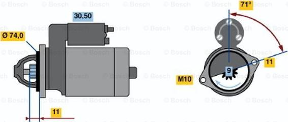 BOSCH 0 986 019 161 - Стартер autozip.com.ua