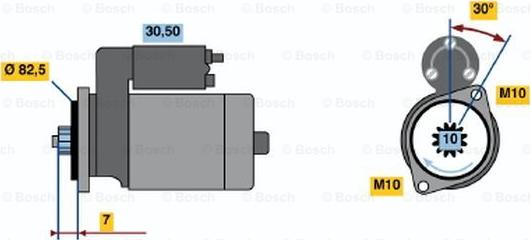 BOSCH 0 986 019 101 - Стартер autozip.com.ua