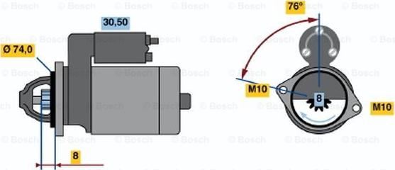 BOSCH 0 986 019 111 - Стартер autozip.com.ua