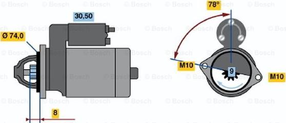 BOSCH 0 986 019 131 - Стартер autozip.com.ua