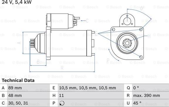 BOSCH 0 986 014 910 - Стартер autozip.com.ua