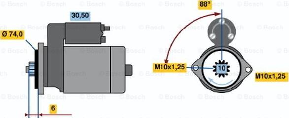 BOSCH 0 986 014 491 - Стартер autozip.com.ua