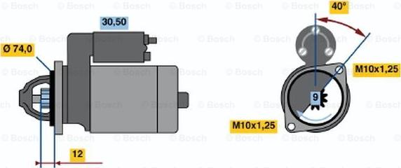 BOSCH 0 986 014 481 - Стартер autozip.com.ua