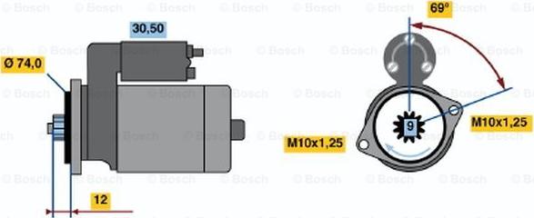 BOSCH 0 986 014 501 - Стартер autozip.com.ua