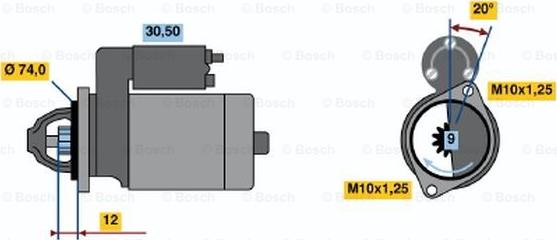 BOSCH 0 986 014 531 - Стартер autozip.com.ua