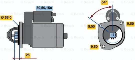 BOSCH 0 986 014 570 - Стартер autozip.com.ua