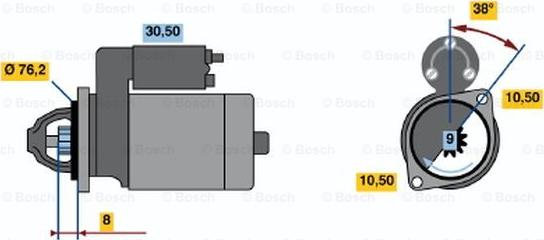 BOSCH 0 986 014 610 - Стартер autozip.com.ua