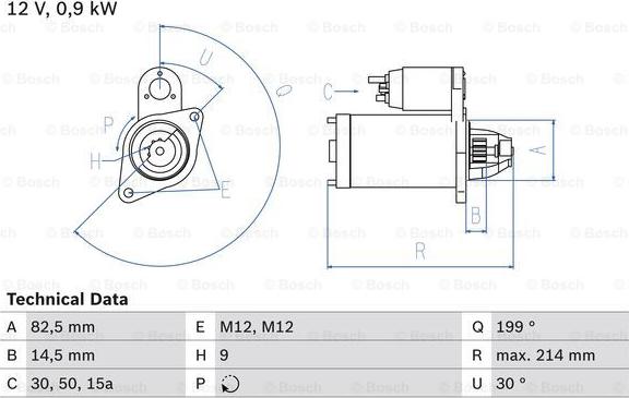 BOSCH 0 986 014 630 - Стартер autozip.com.ua