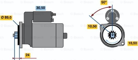 BOSCH 0 986 014 091 - Стартер autozip.com.ua