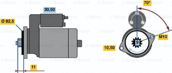 BOSCH 0 986 014 191 - Стартер autozip.com.ua