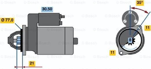 BOSCH 0 986 014 151 - Стартер autozip.com.ua