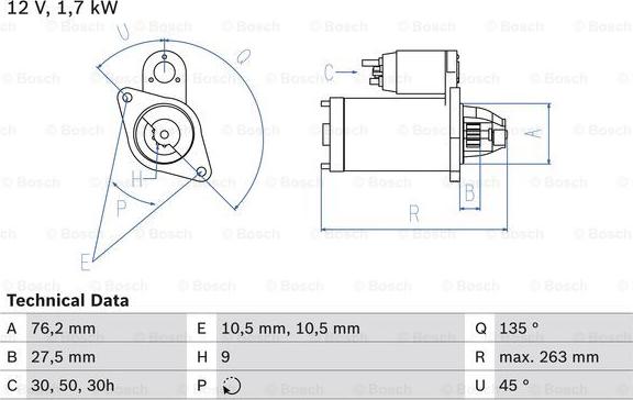 BOSCH 0 986 014 890 - Стартер autozip.com.ua