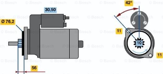 BOSCH 0 986 014 810 - Стартер autozip.com.ua