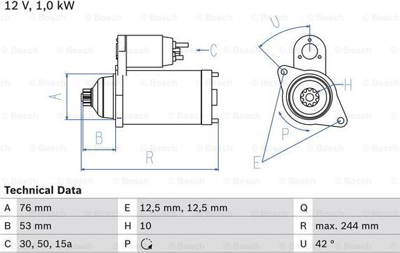 BOSCH 0 986 014 820 - Стартер autozip.com.ua