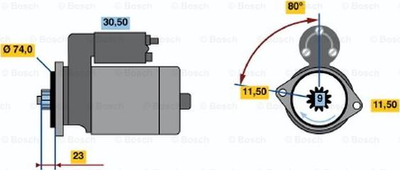 BOSCH 0 986 014 391 - Стартер autozip.com.ua