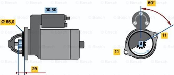 BOSCH 0 986 014 381 - Стартер autozip.com.ua