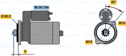 BOSCH 0 986 014 261 - Стартер autozip.com.ua