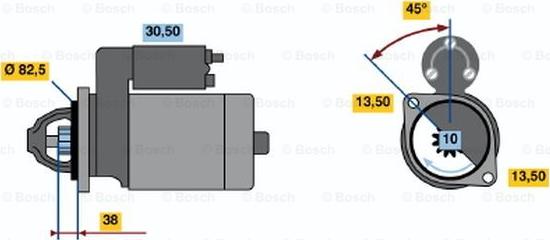 BOSCH 0 986 014 730 - Стартер autozip.com.ua