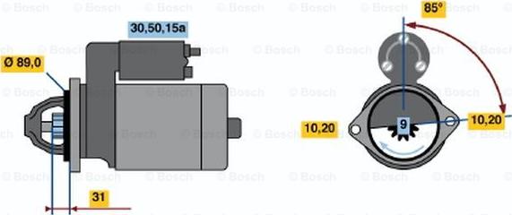 BOSCH 0 986 014 721 - Стартер autozip.com.ua