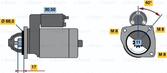 BOSCH 0 986 014 770 - Стартер autozip.com.ua