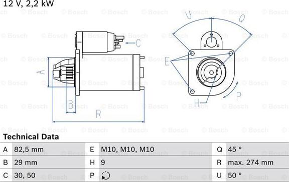 BOSCH 0 986 015 930 - Стартер autozip.com.ua