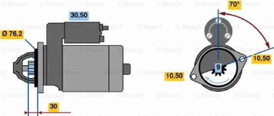 BOSCH 0 986 015 560 - Стартер autozip.com.ua