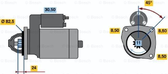 BOSCH 0 986 015 610 - Стартер autozip.com.ua