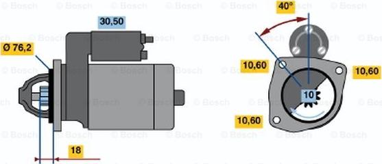 BOSCH 0 986 015 190 - Стартер autozip.com.ua