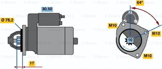 BOSCH 0 986 015 270 - Стартер autozip.com.ua