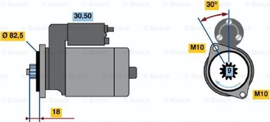 BOSCH 0 986 015 791 - Стартер autozip.com.ua