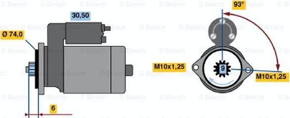 BOSCH 0 986 015 761 - Стартер autozip.com.ua