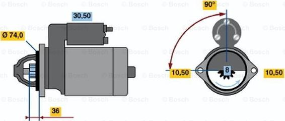 BOSCH 0 986 015 781 - Стартер autozip.com.ua