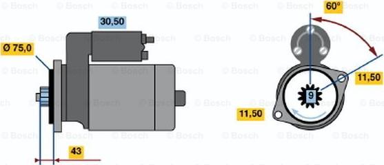 BOSCH 0 986 015 721 - Стартер autozip.com.ua