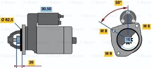 BOSCH 0 986 016 900 - Стартер autozip.com.ua