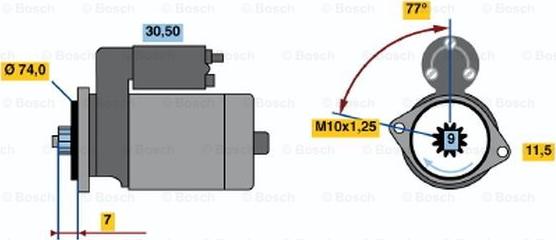 BOSCH 0 986 016 441 - Стартер autozip.com.ua