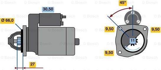 BOSCH 0 986 016 411 - Стартер autozip.com.ua